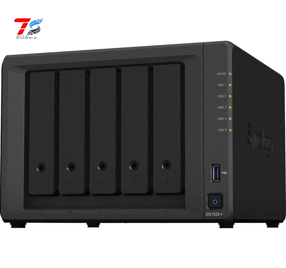 Thiết bị lưu trữ NAS Synology DiskStation DS1525+ 5-Bay